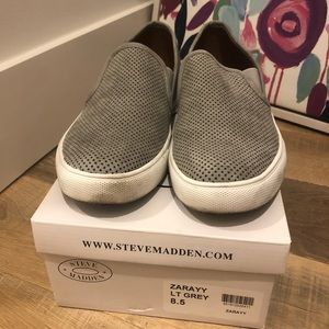 Steve Madden Gray Slip Ons Size 8.5